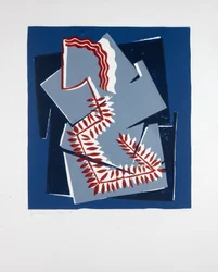 Kvinna med ormbunke Nº2, 2019 (linosnitt)