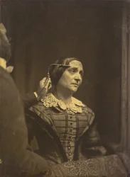 Uppmärksamhet, uppmärksam blick (vänster); Smärtsam uppmärksamhet (höger),1854-1856, tryckt 1862 (foto)