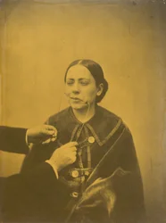 Hånfullt äckel (vänster); Hånfullt skratt (höger),1854-1856, tryckt 1862 (foto)