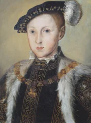 Porträtt av Edward VI (olja på duk)