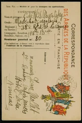 Autografvykort till Jean Mollet, daterat 16 september 1915