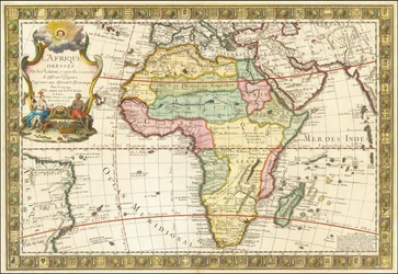 1732 års karta över Afrika av Guillaume Danet
