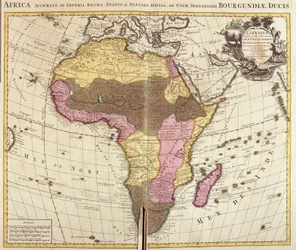 Karta över Afrika (etsning