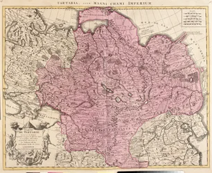 Karta över Tartaria (Centralasien, Sibirien, Turkestan, Mongoliet och Manchuriet)