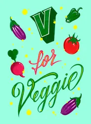 V FOR VEGGIE, 2025 (digital konst)