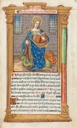 Tryckt timbok (användning i Rom): fol. 110r, S:ta Margareta
