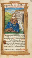Tryckt timbok (användning i Rom): fol. 112r, St. Agnes