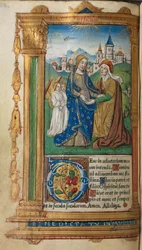 Tryckt timbok Användning av Rom: fol.29v, The Visitation, 1510.