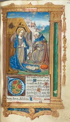 Tryckt timbok Användning av Rom: fol. 34r, Födelsekyrkan, 1510.