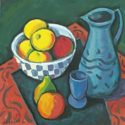Stilleben med äpplen, 2010 (gouache på papper)
