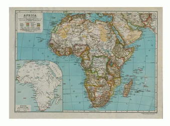 Karta över Afrika, c1910