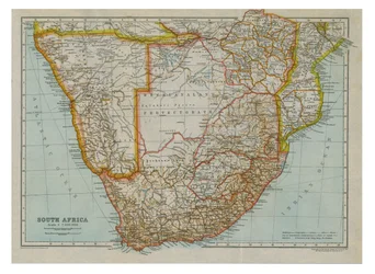 Karta över södra Afrika, c1910