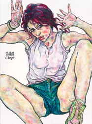 Porträtt av en flicka, för att tillfredsställa längtan