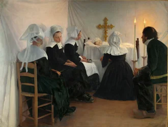 Sorgens hus (målning på duk)