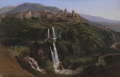 Utsikt över Tivoli i Italien