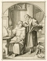 Martin Luther och Philipp Melanchthon (Philippe, Philippus Melanchthon