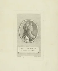 Porträtt av operasångerskan Antoinette Saint-Huberty 1756-1812, ca. 1790.