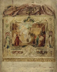 Förslag till en teaterridå, ca 1883-85 (olja på duk)