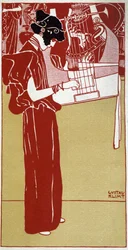Musik - teckning av Gustav Klimt, deb. 1900-talet