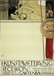 Affisch för den Första konstutställningen för secessionskonströrelsen, 1898