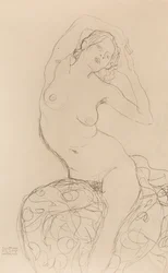 Sittande naken, ca 1914-1916.