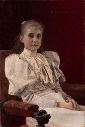 Sittande ung flicka, 1894