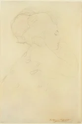 Studie till "The Bride", ca 1917-18 (blyerts på papper)