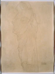 Studie av en kvinna för "Jurisprudence", ca 1903 (grafit på papper)