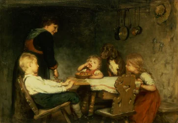 Tea Time (olja på panel)