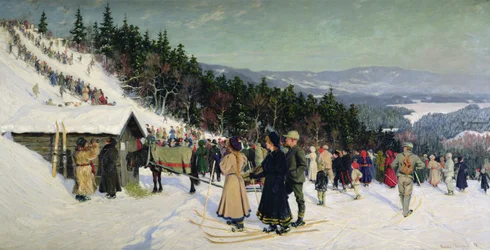 Skidtävling i Fjelkenhill