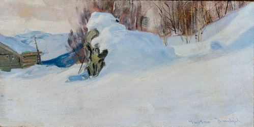 Vinterlandskap (olja på duk)