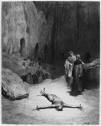 Korsfäst man, illustration från 
