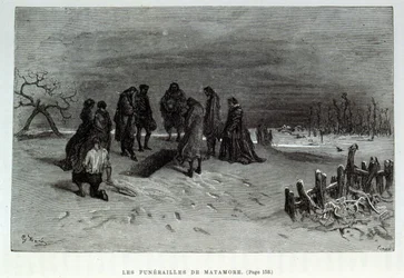 Illustration som visar "Captain Fracasse" en karaktär av commedia dell