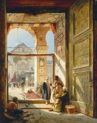 Porten till den stora Umayyad-moskén, Damaskus, 1890