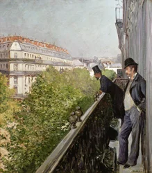 En balkong, Boulevard Haussmann, 1880