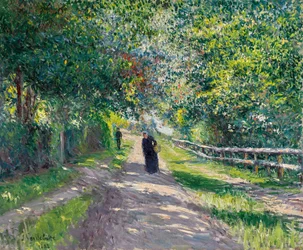 Tyska: Allee der Villa des Fleurs i Trouville Avenue of the Villa des Fleurs i Trouville