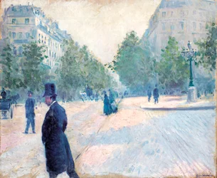Place Saint Augustin, Misty Weather, 1878