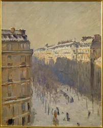 Snö på Boulevard Haussmann, Paris (olja på duk)