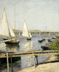 Franska: Voiliers a Argenteuil Segelbåtar i Argenteuil
