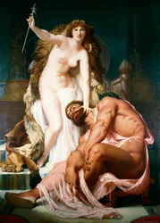 Herkules vid Omfales fötter, 1861