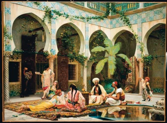 Gården till Dar Khdaouedj El Amias palats, Alger
