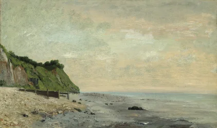 Cliffs on the Sea Coast: Small Beach, Sunrise Cliff on the Sea Coast, sett Small Beach...