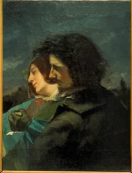 Glada älskare. Målning av Gustave Courbet