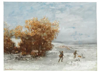 Jägare i snön, 1866