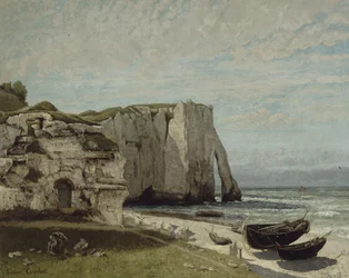 Klipporna vid Etretat efter stormen