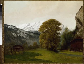 Landskap i Interlaken, Schweiz