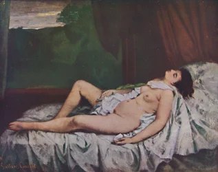 Liggande kvinnlig nakenstudie, mitten av 1800-talet, 1937