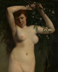 Naken med blommande gren, 1863