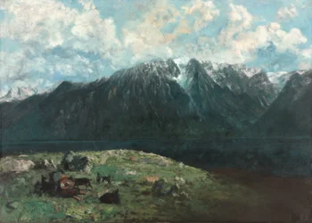 Panoramautsikt över Alperna, Les Dents du Midi