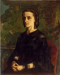 Porträtt av Mme de Brayer eller den polska exilen, 1858 av Gustave Courbet (1819-1877)